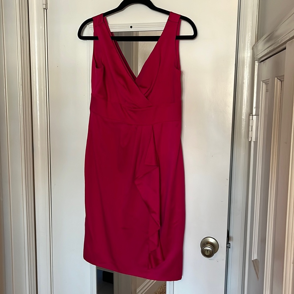 Pink satin dress